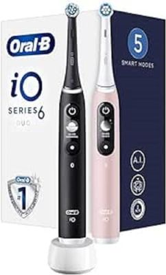 Electric Toothbrush iO6 Series Duo Pack Black/Pink Sand Extra Handle 2 pcs