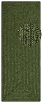 NORTHRUGS Trenzado, tappeto per interni ed esterni, design moderno, in tessuto piatto, effetto fatto a mano, per balcone, terrazza, giardino, soggiorno, durevole, facile da pulire, verde, 80 x 200 cm