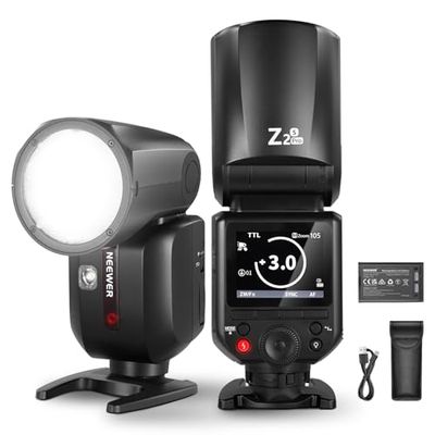 NEEWER Z2PRO-S Flash Speedlite 2.4G TTL a Testa Rotonda Compatibile con Sony, Wireless Compatibile con Godox, 76Ws 1/8000s HSS, UI Aggiornata, Interruttore TTL/M TCM, Batteria 7.2V/3000mAh