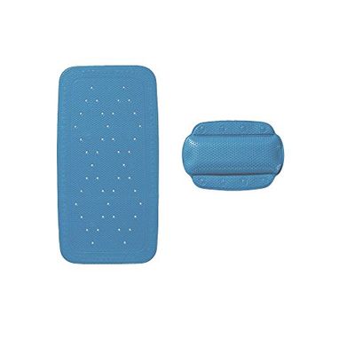 Kleine Wolke 4325733917 Calypso - Tappetino per Vasca da Bagno, 2 Pezzi, Colore Azzurro Croco