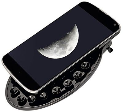 Bresser Suporte para smartphone para telescópios com olho de 1,25 polegadas, cor preta