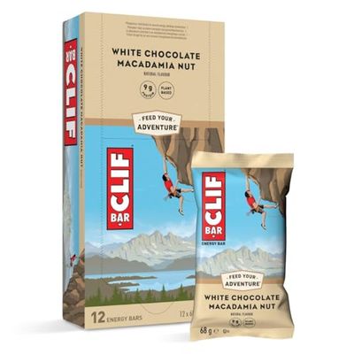 CLIF Bar Energy Bars/Nutritional Protein Bar (12 x 68g), Source of Plant Based Protein, Chocolate Macadamia Nut