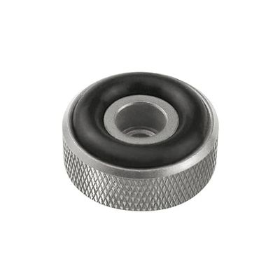 Dynavox Piedini per dispositivi con zigrinatura Mini in alluminio, per dispositivi HiFi come altoparlanti, amplificatori e giradischi, colore argento, set da 4