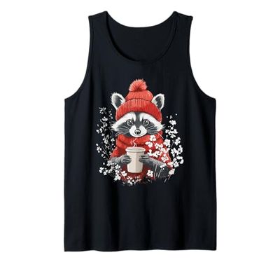 Raccoon Caffè Ragazze Vestiti Ragazzi Decorazioni Bambini Raccoon Canotta