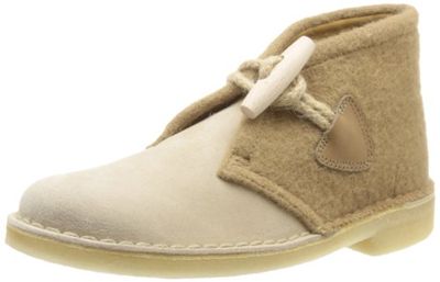 Clarks Originals Duffle Desert Boots för kvinnor, Beige Camel Combi, 38 EU