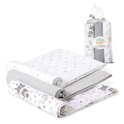 Verpakking met 3 luiers voor baby's, grijs