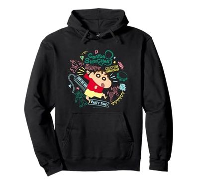 Crayon Shin-chan Shinchan and musical instrument party time Felpa con Cappuccio