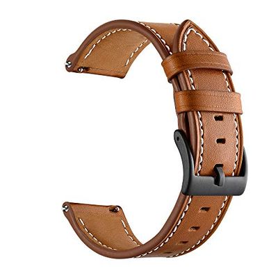 System-S Bracelet flexible en silicone 20 mm pour Samsung Galaxy Watch 4 Smartwatch Marron, marron, Eine Grösse, Classique