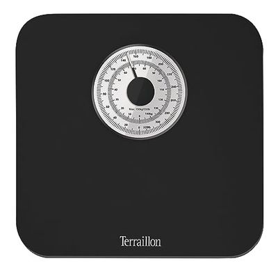 TERRAILLON - Balance Pèse Personne Mécanique - Grand Cadran, 150kg max - Modèle 'Nautic' (NOIR)