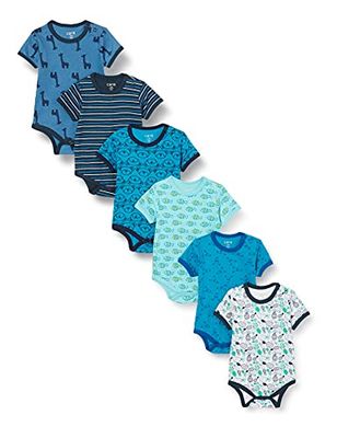 Care Baby Body Kurzarm, 6er Pack Dress Blues (772), 74