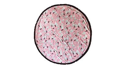 Raine & Humble Estate Rose Round Turkish Towel/Picnic Rug/Tablecloth, Cotton, Multi-Colour, 150 x 150 x 0.25 cm