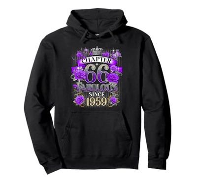 Womens Chapter 66 Fabulous Since 1959 66th Birthday Design Felpa con Cappuccio