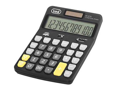 Trevi EC 3775 - Calculadora (Escritorio, Batería/Solar, Financial Calculator, Negro, Botones)