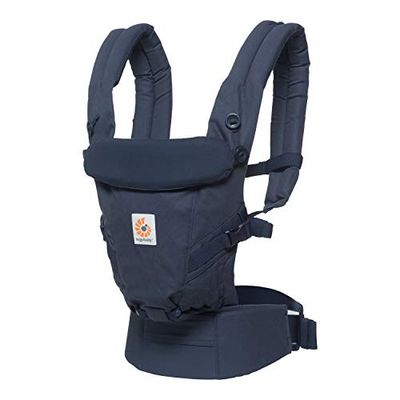 Ergobaby Original Adapt, Ergonomisk Bärsele Med Justerbar Position, Vadderat Stöd För Korsryggen, Utfällbart Solskydd, Midnight Blue
