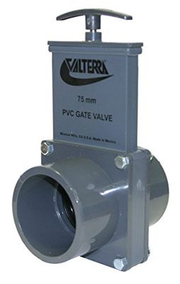 Valterra Trekschuiver met roestvrijstalen spindel, 2 x lijmmof, Ø 75 mm, grijs