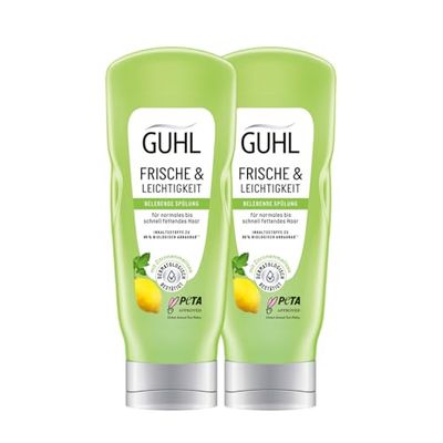 Guhl Balsamo fresco e leggero, confezione da 2 pezzi. Contenuto: 2 x 200 ml. Tipo di capelli: grassi rapidi, normali, senza silicone, dermatologicamente confermato