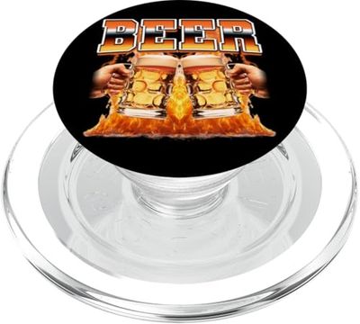 Bebedero de cerveza Flames 90s Bootleg Style PopSockets PopGrip para MagSafe