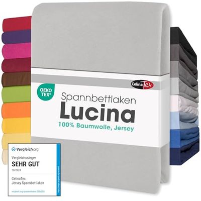CelinaTex Lucina Påslakan, bomull, silvergrå, 180 x 200 – 200 x 200