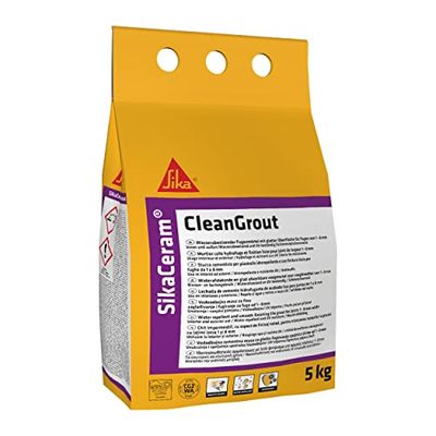 Sika – SikaCeram CleanGrout – High-Performance Floor and Wall Tile Grout – Water Repellent – UV Resistant – Frost Proof – Anthracite – 5kg