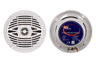 Juego de altavoces marinos KDX-Audio MARINE-130 de 5", 130mm, ideal para embarcaciones y sitios húmedos. Color blanco