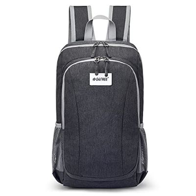 G4Free Mini mochila pequeña de 10 litros, mochila de senderismo, multiusos, viajes, caminar, ciclismo, para hombres y mujeres, gris oscuro