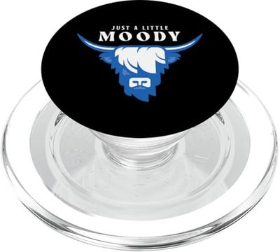 Highland Cow Just A Little Moody Funny Scotland Minimalista PopSockets PopGrip para MagSafe