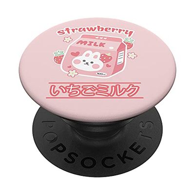 PopSockets Latte alla fragola kawaii carino Anime giapponesi estetiche PopGrip Intercambiabile