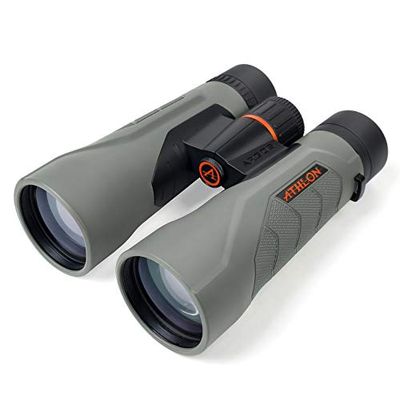 Athlon Optics Argos G2 12 x 50 grijze HD-verrekijker voor volwassenen en kinderen, waterdicht, duurzame verrekijker voor vogelobservatie, jacht, concert, sport