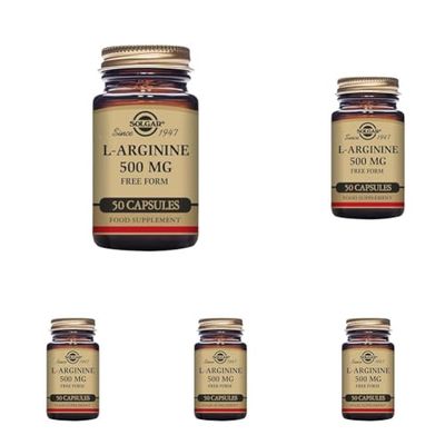 Solgar L-Arginine 500 mg Vegetable Capsules - Pack of 250 - for a Healthy Metabolism - Ideal for Athletes - Vegan and Gluten Free