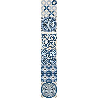 Plage 260587 Decoração autocolante azulejos, vinil, azul, 15 x 15 cm, 6 unidades