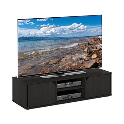 Furinno-stativ för TV upp till 55 tum, konstruerat trä, Espresso, 40,01 (D) x 119,99 (B) x 30,91 (H) cm