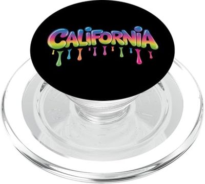 California Rainbow Drip Street Art Graffiti West Coast Pride PopSockets PopGrip para MagSafe