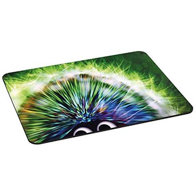 PEDEA Gaming och kontorsmusmatta – 350 x 280 mm – med sydda kanter och halkfri botten, grön Hedgehog
