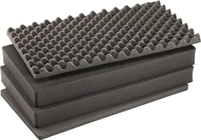 Peli 1605AirFS Replacement Foam Set, Original Air Case Accessory, Compatible Air 1605, Colour: Black
