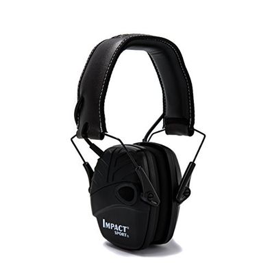 Howard Leight van Honeywell Impact Sport oorkap met doorvoerversterker voor elektronische opnamen, zwart, SNR 25 dB, audio-ingang, 1034490