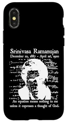 Nerd Vintage Ramanujan Matematica Citazione Matematica Insegnante Bianco Custodia per iPhone X/XS