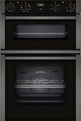 NEFF, N50, U1ACE2AG3B, 60cm Built-in Double Oven with CircoTherm, Easy Clean and LCD display in Graphite-Grey