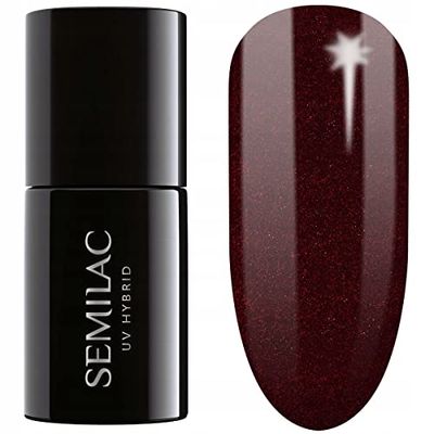Semilac UV Smalto Semipermanente 393 Sparkling Black Cherry 7ml