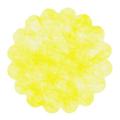 Kuvert 100 dekorationer tnt effekt tyg Flower Poly Lab (Ø24cm), gul
