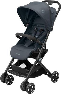 Maxi-Cosi Lara2 Kinderwagen, 0-4 jaar, 0-22 kg, Baby Wandelwagen, Lichte & Compacte Kinderwagen, 3 Ligstanden, Vlakke Ligstand, Automatisch Inklapbaar, Schouderriem, Essential Graphite