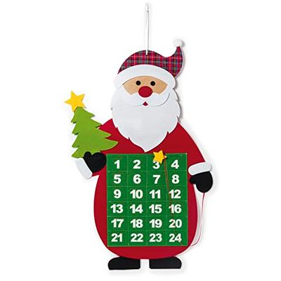 Mopec NA27 Adventskalender för jultomten 48x74,5cm, Röd