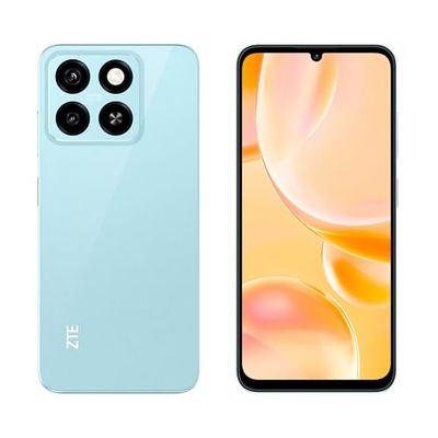 ZTE Smartphone Blade A55 Android 14 (17,14 cm (6,75 inch) HD+ display, 4G LTE, 4 GB RAM 64 GB intern geheugen, 13 MP hoofdcamera, KI-camera en 8 MP frontcamera, dual-sim, 2024, blauw