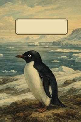 Notizbuch Vogel Pinguin – Vogelbeobachtung – 150 Seiten DIN A5+ Punktraster: Elegantes Vintage Tagebuch – Stil: Skizzenbuch Kupferstich coloriert Natur