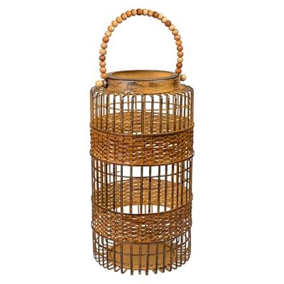 FAROL METAL CALADO ANTIQUE