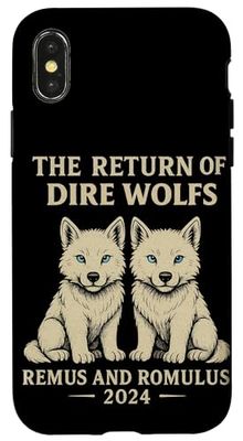El regreso de los lobos terribles Remus y Romulus 2024 Wolf Carcasa para iPhone X/XS