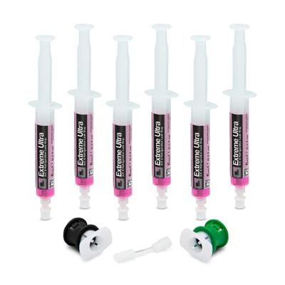 Errecom Extreme Ultra - 6 x 6 ml, Sellador de Fugas para Sistemas de Aire Acondicionado Automóviles, incluye adaptadores para R134a y R1234yf