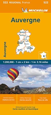 Auvergne Limousin - Michelin Regional Map 522: Straßen- und Tourismuskarte 1:200.000 (Michelin Maps, 522)