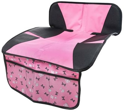 Walser Protège-siège pour Enfant, Protection de siège de Voiture pour Enfant, Ballet Doll Protège-siège pour Enfant Compatible ISOFIX Gris/Rose