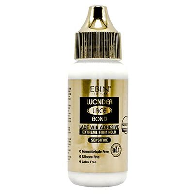 EBIN NEW YORK Wonder Lace Bond Extreme Firm Hold 1.18 Oz – Sensitive, No Residue, Improved Formula, Gentle Use, Perfect for Delicate Scalp, Easy to Apply, Waterproof, Latex Free, Formaldehyde Free