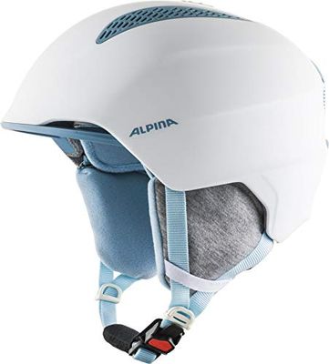 ALPINA Unisexe - Enfants, Grand JR Casque de Ski, White-SkyBlue, 54-57 cm